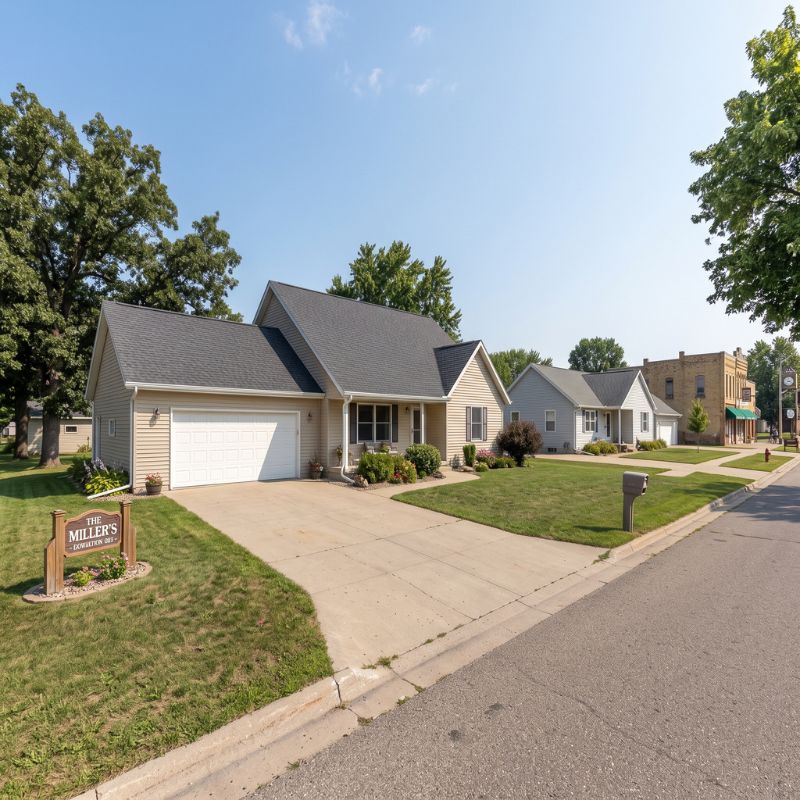 White single-car garage door serviced by After Hours Garage Doors in Royalton, MN